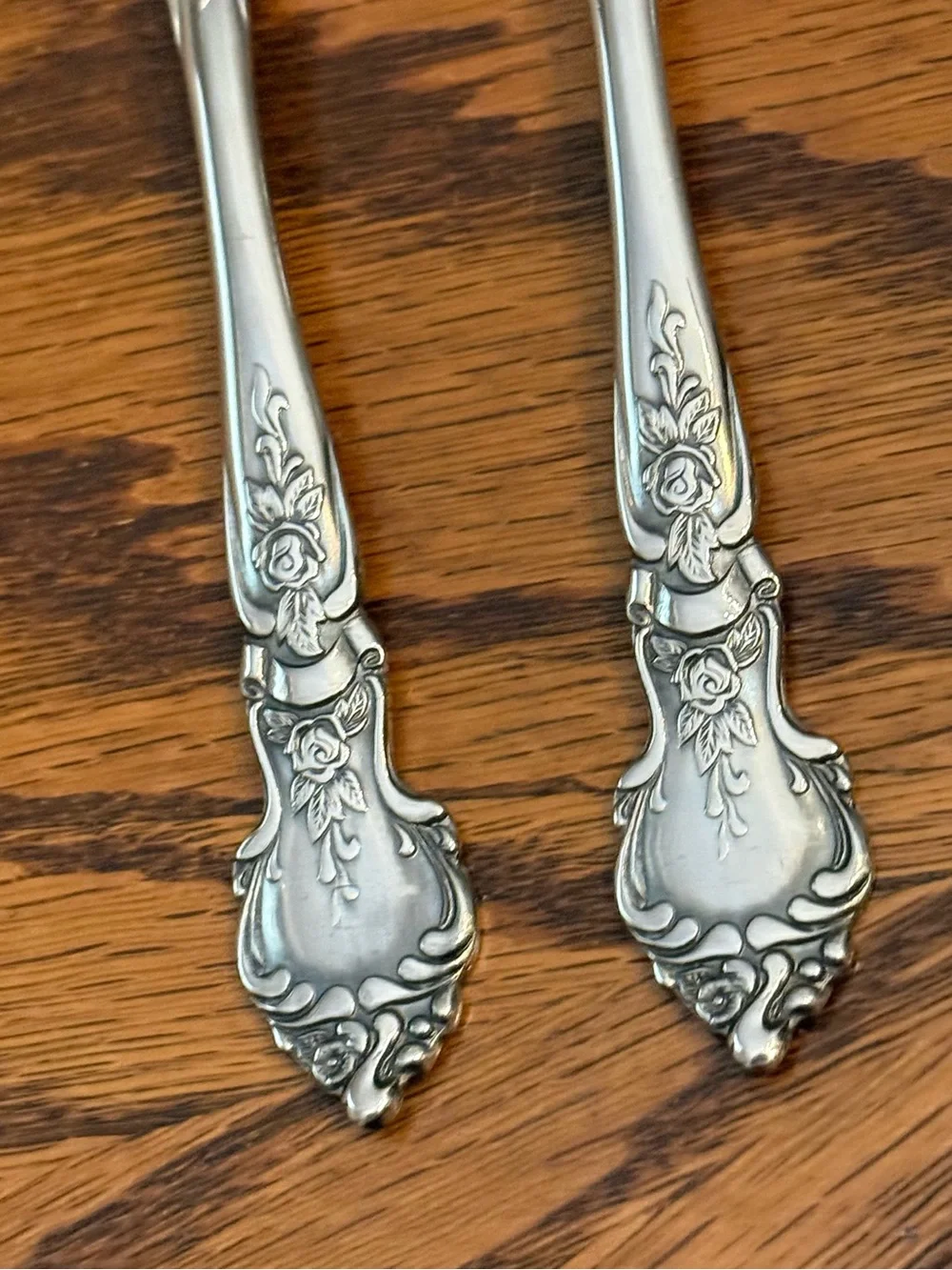 Rose And Leaf National Flatware Stainless 4 Soup Spoons 7 1/2” NEW